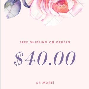 Free shipping on 40.00 or more!